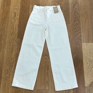 NWT Madewell Women’s Vintage Wide-Leg Jean in White